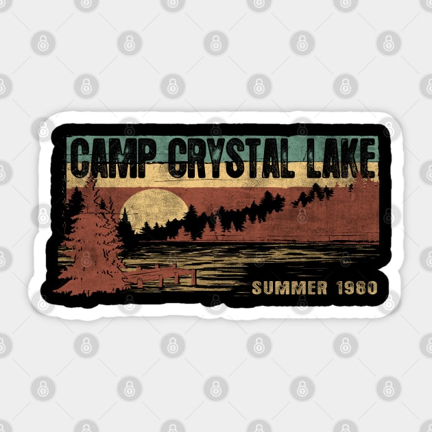 Vintage Camp Crystal Lake Counselor Sticker by Dailygrind